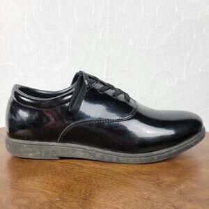 DINKLES Shoes Mens 11 Womens 13 Black Patent Formal Marching Band  Lace Up